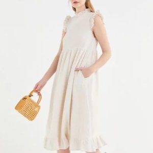 Gabby Ruffle Babydoll Midi Dress